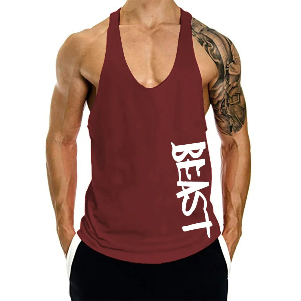 Gym Tank Top Men Fitness Clothing Mens Bodybuilding Tank Tops Summer Gym Clothing for Male Sleeveless Vest Shirts Plus Size