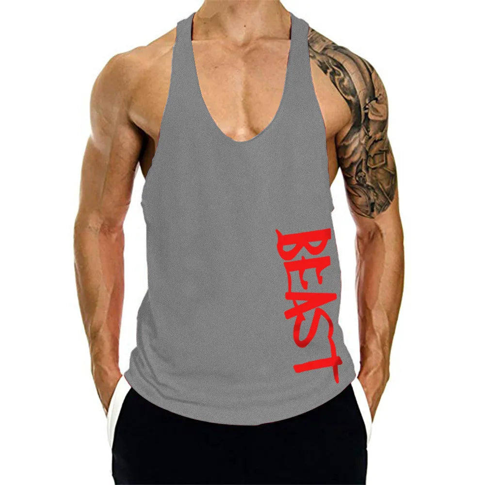Gym Tank Top Men Fitness Clothing Mens Bodybuilding Tank Tops Summer Gym Clothing for Male Sleeveless Vest Shirts Plus Size