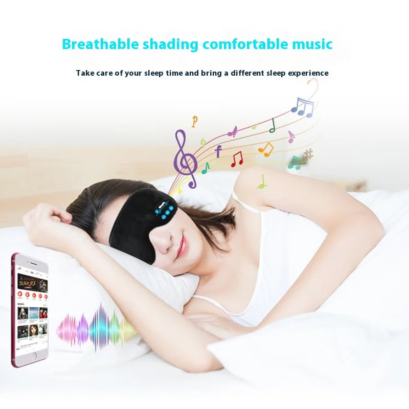 Three-Dimensional Pure Cotton Sleep Smart Wearable Headset Satin-Noise Reduction for Lunch Break Blackout Eye Mask 4 Colors