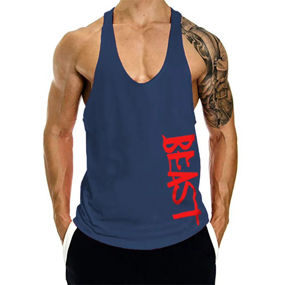 Gym Tank Top Men Fitness Clothing Mens Bodybuilding Tank Tops Summer Gym Clothing for Male Sleeveless Vest Shirts Plus Size