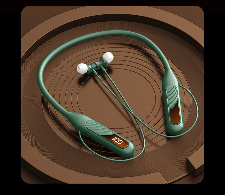 BT8 Wireless Bluetooth Earphones Headphones Outdoor Sports Headset V5.3 Display Button Control Earbuds for Music