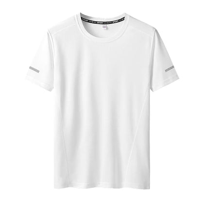 Plus Size 6xl 7xl 8xl 9xl Summer Big Tops Tees Quick Dry Slim Fit T-shirt Men Sport Mesh Short Sleeve Oversized Men's T Shirts
