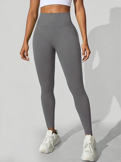 CZGUKE Women's seamless gym yoga pants high waist peach hip solid color tight fitting sports pants yoga cycling sports pants
