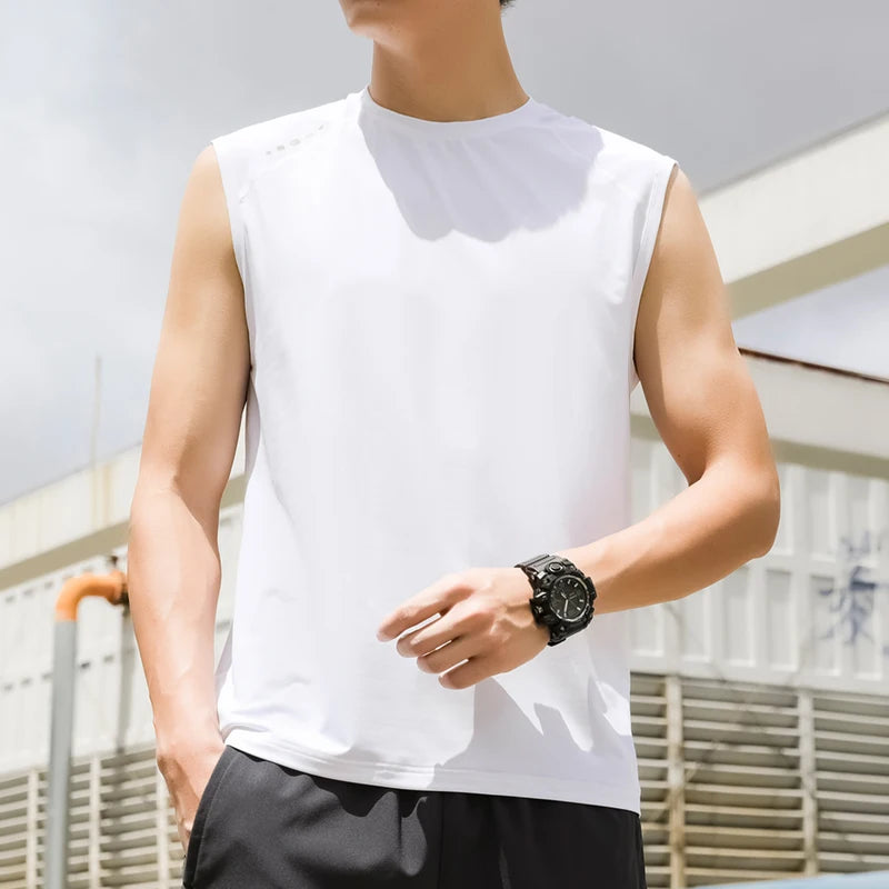 Big Size Men's Basic Tank Tops Summer Solid Black White Sleeveless Tshirt Gym Tee Sporting Clothes Oversize Vest 7xl 8xl 9xl