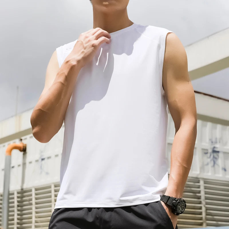 Big Size Men's Basic Tank Tops Summer Solid Black White Sleeveless Tshirt Gym Tee Sporting Clothes Oversize Vest 7xl 8xl 9xl