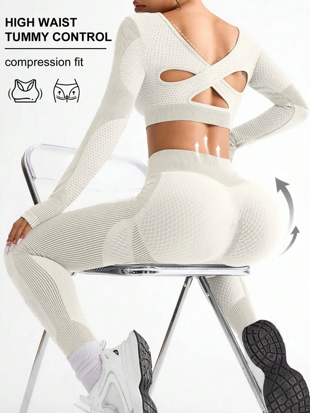 2pcs Hot-selling New Sports Tight Running Breathable Seamless Yoga Suit Women's Outdoor Fitness Suit Women's